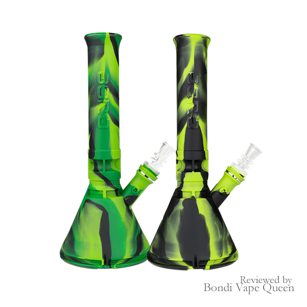 Eyce Platinum Cured Silicone Beaker Water Pipe in Jungle and Creature Green
