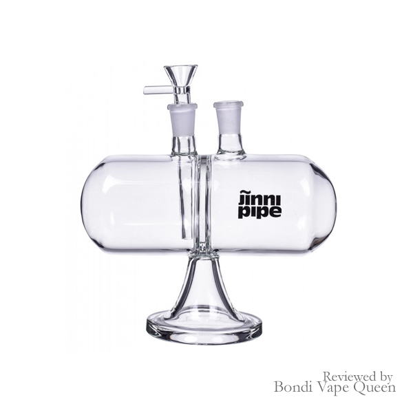 Jinni Gravity Pipe in Clear Handblown Borosilicate Glass