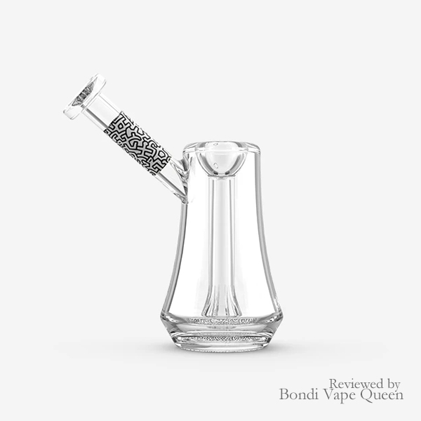 Keith Haring Glass Bubbler in Black and White design