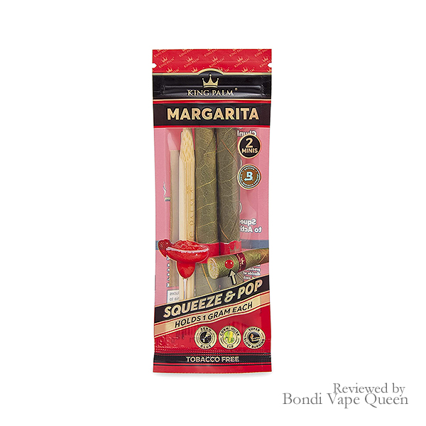 King Palm Strawberry Margarita Hand Rolled Leaf 2 mini rolls pack