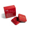Opened RYOT x Chocolate 2 Piece Maple Grinder with red box packaginag