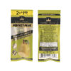 Front and back of King Palm Perfect Pear Hand Rolled Leaf 2 mini rolls pack in light green packaging
