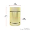ongrok aluminium storage jar gold capacity