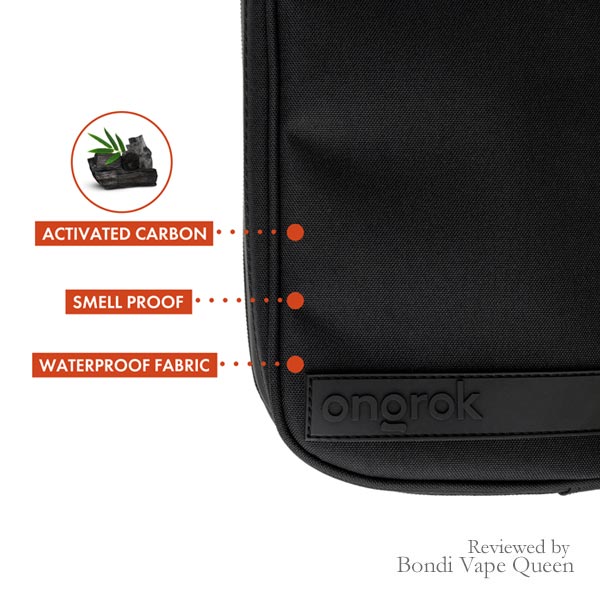 ongrok smell proof wallet large black fabric